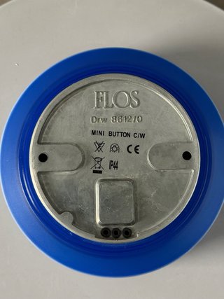 Flos Mini Button bianco blu