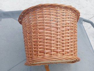 Cesto Mimbre Bicicleta Cuero