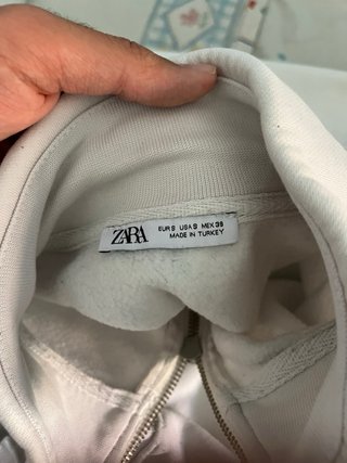Jersey Zara Cuello Cisne Blanco Talla S