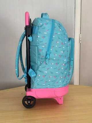 Mochila infantil con ruedas y diseño de pájaros