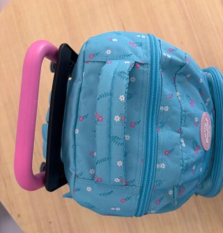 Mochila infantil con ruedas y diseño de pájaros