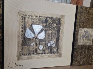 Conjunto 3 cuadros decorativos flores