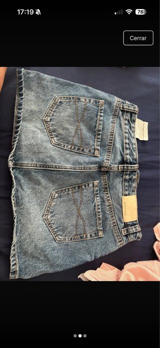 Falda vaquera mini Stradivarius Talla 36