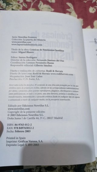 Crónicas de Fenómenos Insólitos - Miguel Blanco