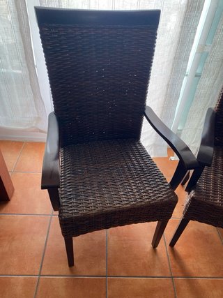 2 Sillones Ratán Trenzado con Brazos.Precio unidad