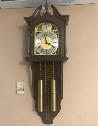 Reloj de péndulo antiguo madera ( híbrido)