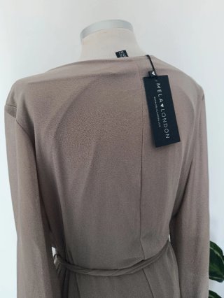 Vestido largo gris Mila talla M