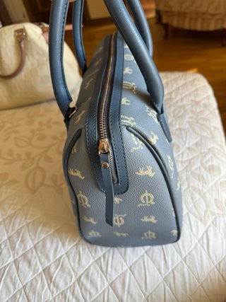 Bolso El Caballo azul y beige
