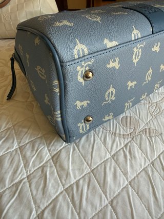 Bolso El Caballo azul y beige