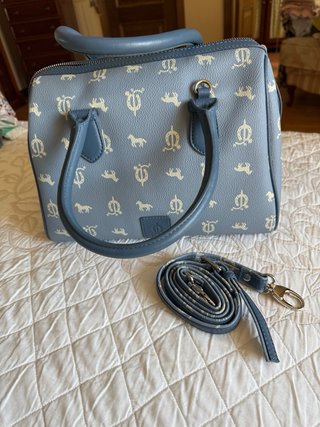 Bolso El Caballo azul y beige