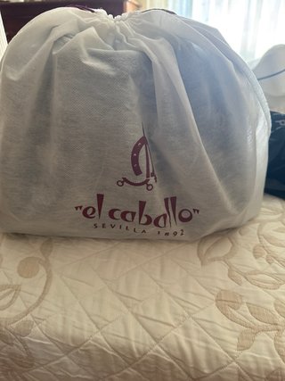 Bolso El Caballo azul y beige