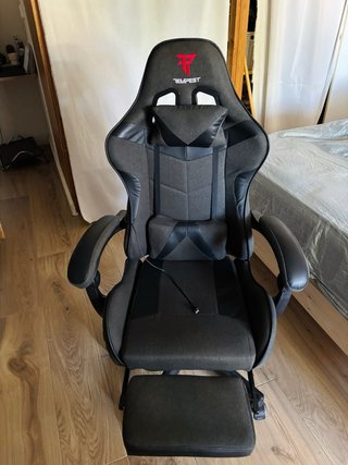 Silla Gaming Tempest Negra y Gris oscuro