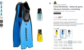 【NUEVO】ALETAS CRESSI ITALIANAS 45-46 PVP: 28,49€
