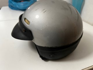 Casco Moto Vintage BMW Plata