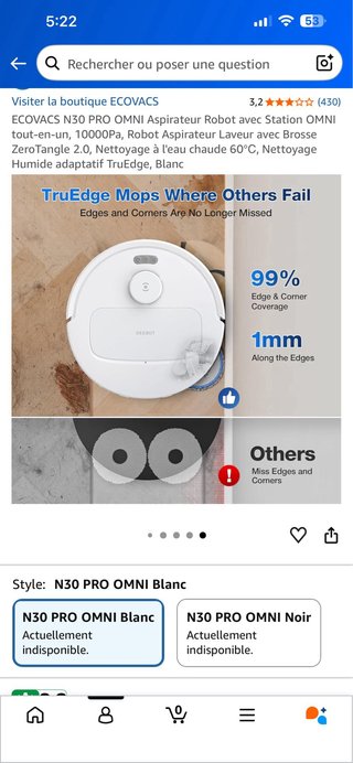 ECOVACS N30 PRO OMNI Robot Aspirador