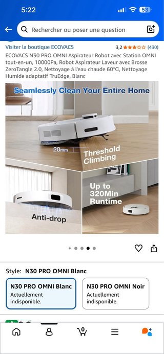 ECOVACS N30 PRO OMNI Robot Aspirador