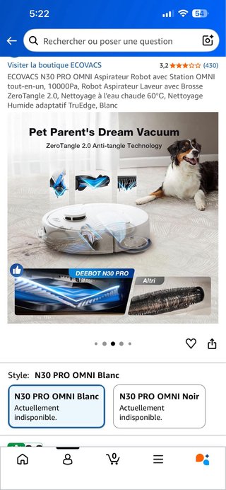 ECOVACS N30 PRO OMNI Robot Aspirador