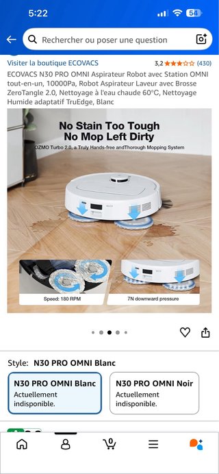 ECOVACS N30 PRO OMNI Robot Aspirador
