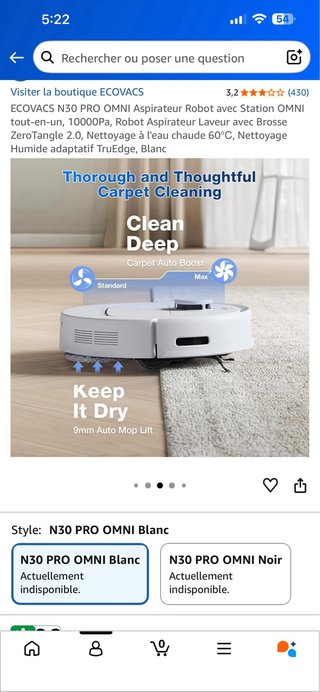 ECOVACS N30 PRO OMNI Robot Aspirador