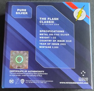 NIUE 2$ 2022 Plata 1 oz The Flash