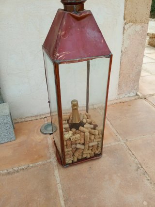 Farola Vintage Cobre y Cristal
