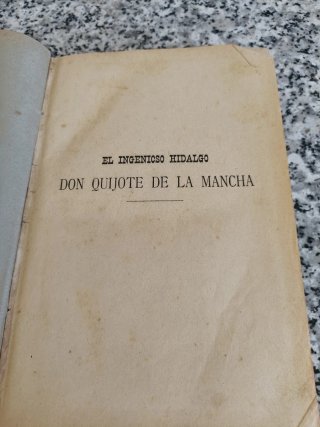 Libro Antiguo Don Quijote 1895