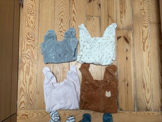 Lote 8 Pijamas Bebé Invierno con Pies 0-3 meses