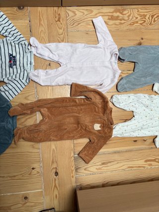 Lote 8 Pijamas Bebé Invierno con Pies 0-3 meses