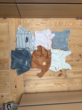 Lote 8 Pijamas Bebé Invierno con Pies 0-3 meses
