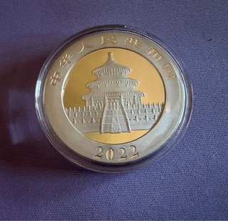 Moneda Plata Panda 30g 2022 Color 10 Yuan