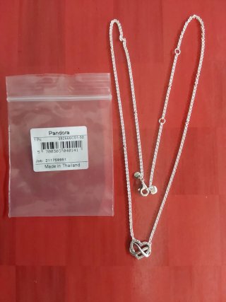 Collar Pandora Corazón Infinito Plata ORIGINAL