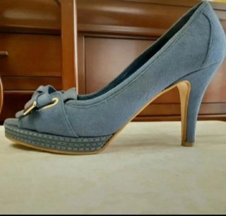 Zapatos de tacón azul talla 38