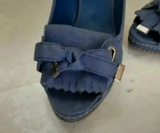 Zapatos de tacón azul talla 38