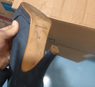Zapatos de tacón azul talla 38