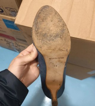 Zapatos de tacón azul talla 38