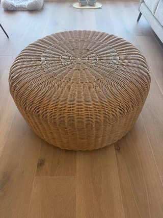 Mesa baja de jardín ratán