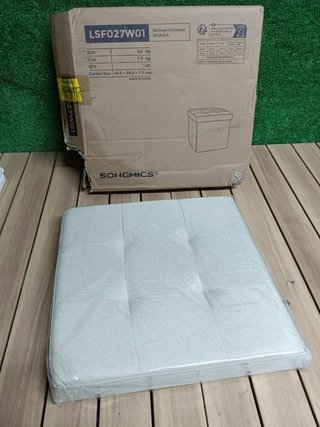 SONGMICS Banco de 38 cm con almacenamiento