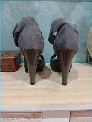 Sandalias Vintage Marypaz Tacón Plataforma Gris An