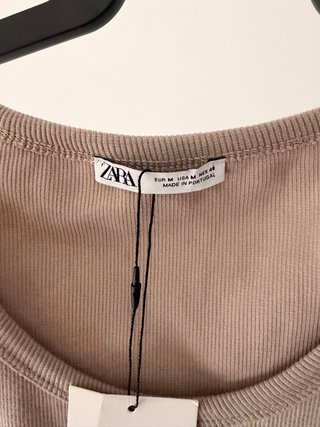Camiseta tirantes Zara beige