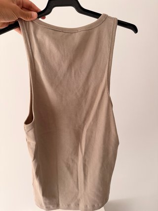 Camiseta tirantes Zara beige