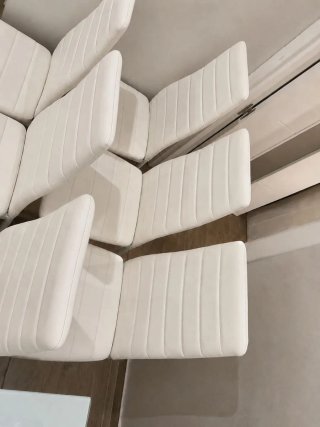 6 Sillas Polipiel Blancas Nuevas
