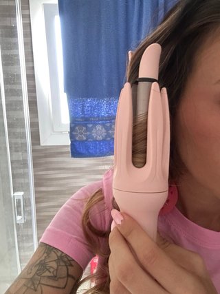 Rizador de pelo rosa