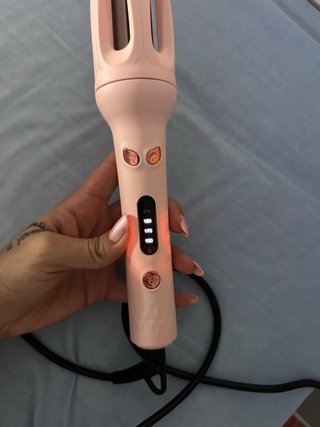 Rizador de pelo rosa
