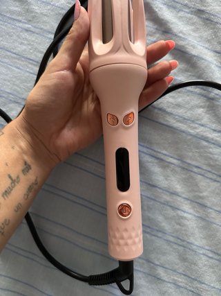 Rizador de pelo rosa