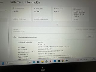 HP EliteBook 830 G5 Plata. Precio negociable.