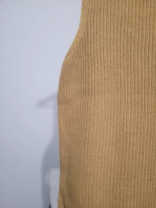 Vestido de punto sin mangas beige Talla única