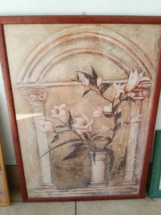 Quadro con cornice floreale
