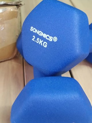 SONGMICS SYL65BU Pack de mancuernas de 2,5 kg Azul
