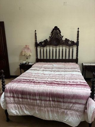 Cama Casal Antiga Estilo Bilros Madeira