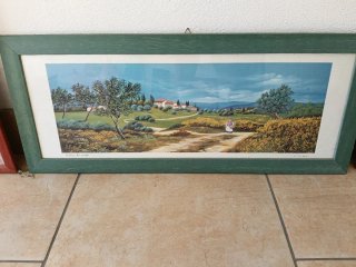 Quadro con cornice in legno